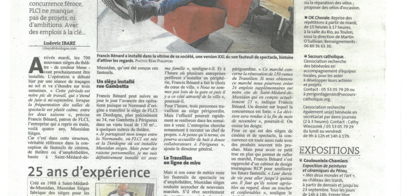 Dordogne Libre Article de presse du 07_09_18